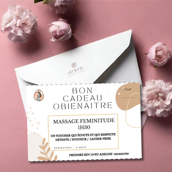 Bon Cadeau Massage Féminitude 2h